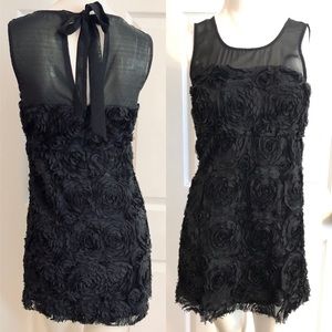 Ya Clothing LA~Chiffon LBD~3D Flowers~Sz S~NWT